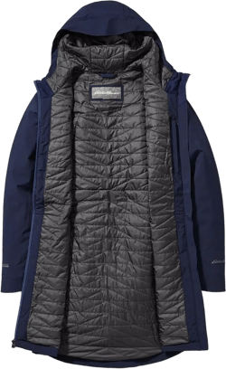 Eddie Bauer Women's Cloud Cap Insulated Waterproof Trench Coat