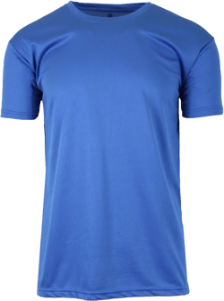 Galaxy By Harvic Men's Short Sleeve Moisture-Wicking Quick Dry Performance Crew Neck Tee - XL, Medium Blue