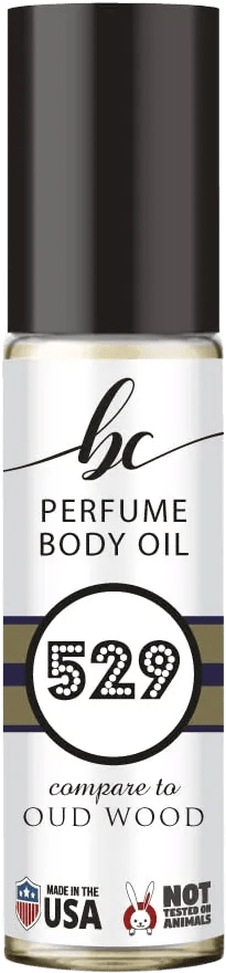 BC Perfume 529 Inspired by Oud Wood For Men Replica Fragrance Body Oil Dupes Alcohol-Free Sample Travel Size Concentrated Long Lasting Roll-On 0.3 Fl Oz/10ml