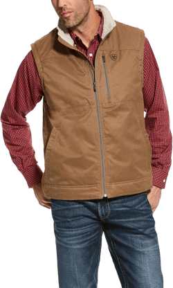 ARIAT Men's Grizzly Canvas Vest Cub Large
