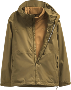 THE NORTH FACE Men’s Arrowood Triclimate Hooded Jacket, Military Olive/Utility Brown, XX-Large