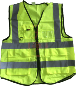 Safety Vest Cotton Zip Jacket With Pocket