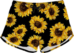 FOR U DESIGNS Women's Lace Beach Board Short Sunflower Swim Trunks Elastic Pants Quick Dry & Lightweight X-Small at Amazon Women’s Clothing store