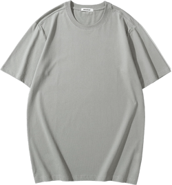 VEIISAR Men's Heavy Weight Crew Neck T-Shirt Mens Premium Cotton Tee - Pre Shrunk S-3XL Small Light Grey