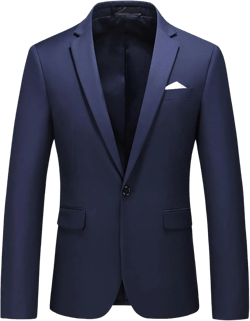 Mens Blazer Slim Fit Sport Coats 26 Colors Suit Jacket for Daily Business and Prom Party Navy 32