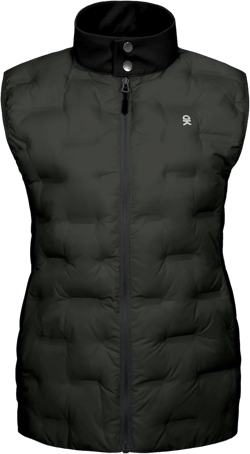 Little Donkey Andy Women's Puffer Vest Lightweight Sleeveless Golf Padded Jacket X-Large Black