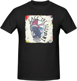 Men's T Shirt Cotton Tee Basic Short Sleeve Crewneck Shirt Tops Black