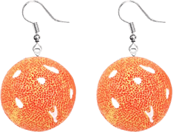 MALOYANVE Earth Day Earrings Resin Creative Funny Cute Lifelike Round Lightweight Statement Dangle Earrings Travel Jewelry Gifts for Women Planet