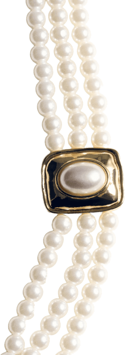 Triple-pearl necklace