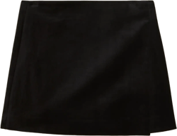 Velvet mini wrap skirt