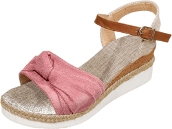 Summer Platform Sandals Women's Comfy Wedge Sandals Espadrilles Open Toe Ankle Strap Dressy Shoes Elegant Beach Sandals 8 C7