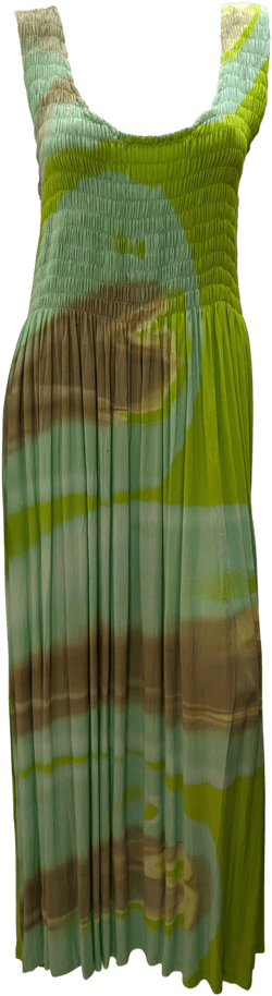 Womens Ladies Plus Size Curve Handmade Boho Abstract Print Maxi Elasticated Sleeveless Dress Free Size Up To UK Size 22 P5