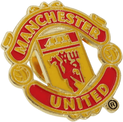 Manchester United FC Official Metal Football Crest Pin Badge (One Size) (Red/Gold)