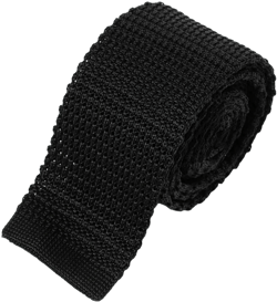 Silk Knitted Tie - Black
