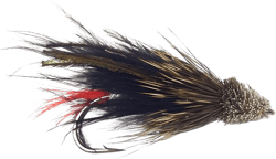 Marabou Muddler Black Fly Fishing Flies - 12pc Variety in Sizes 4, 6, and 8 Handmade for Trout, Bass, and All Freshwater Fish