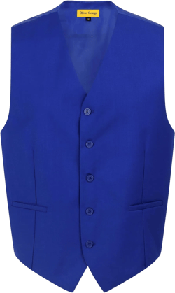 Oliver George Men’s Solid Formal Suit Vest Tuxedo Waistcoat Business Dress Vest For Suit or Tuxedo Small Royal Blue