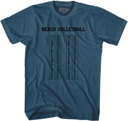 Beach Volleyball Switch Every 7 Points Scoring Chart Adult Cotton T-shirt