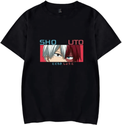 RONGJUN Unisex MHA T-Shirt Bakugou Katsuki Plus Ultra Graphic Tee Shirt Small Black 6