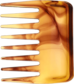 Travel Wide and Mini Detangling Comb - Portable Pocket Hair Styling and Shower Comb for Curly, Thick, and Wet Hair, Tiny Purse Comb for Women, Beard Comb for Men - 1 Pack Amber
