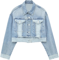 Dvbfufv Women Denim Jacket Women Short Bomber Jacket Woman Long Sleeve Oversize Jackets Women Street Coats Small Denim 1
