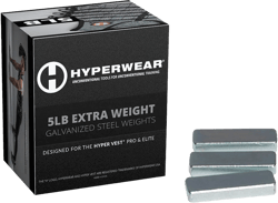 Hyperwear Hyper Vest Weighted Vests for PRO or ELITE - Set of 35 2.3 oz 1/4 in thin weight vest plates (5lbs Total)