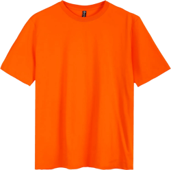 Mr.Color Mens Fashion Solid Cotton T Shirt Casual Short Sleeve Crewneck Tshirts Vintage Basic Tees Tops for Men Women Orange, 3X-Large