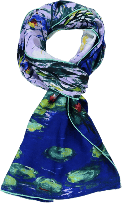 Women 100% Silk Scarves Van Gogh Paul Gauguin Monet Painted Scarf 8