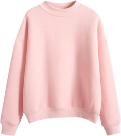 Womens Fashion Cotton Pullover Casual Solid Color Oversized Long Sleeve Round Neck Sweatshirt Tops Soft Basic Hoodie Pink Large