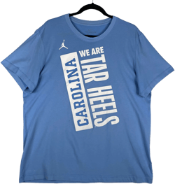 Air Jordan Light Blue Carolina Tar Heels Active Sport Tee Shirt Size L