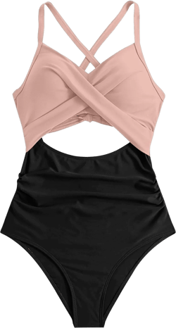 Women's One Piece Bikini High Waisted Swimsuit Retro Tummy Control Tankini New Sexy Big Size Backless Swimwear