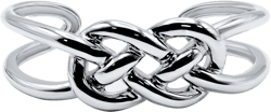 Pretzel Love Knot Sterling Silver Cuff Bracelet