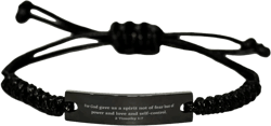 2 Timothy 1:7 Christian Bracelet,For God gave us a spirit not of fear but of power and love and self-control.,Christian Gifts,Bible Verse Bracelets,Christian Woman or Teen,rope bracelet