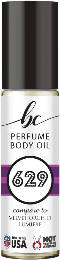 BC Perfume 629 Inspired by Velvet Orchid Lumiere For Women Replica Fragrance Body Oil Dupes Alcohol-Free Sample Travel Size Concentrated Long Lasting Roll-On 0.3 Fl Oz/10ml