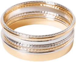 Etched Bangle Bracelet Set