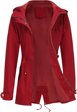 JEsilunmaMY Women's Lightweight Military Anorak Jackets Safari Hoodie Utility Drawstring Coat Windproof Windbreaker Raincoats at Amazon Women's Coats Shop