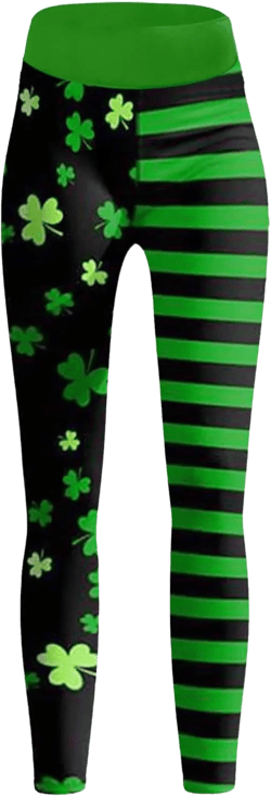 Rvidbe Women's St. Patrick's Day Green Printed Leggings Shamrock Soft Tights Legging St. Patrick's Day Leggings Women St Patricks Day Pant St Patricks Day Outfits for Women