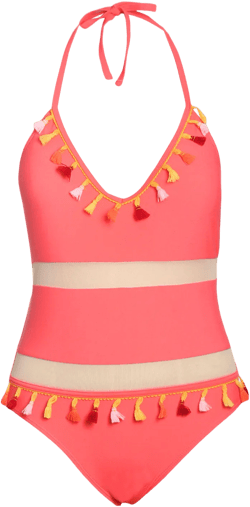 Mesh Patchwork One-piece Swimsuit