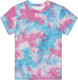 Short Sleeve T Shirts Girls Boys Crew Neck Tees Novelty Print Unisex Shirt Tops Size 3-16 Years Toddler Kids 15-16 Years Tie Dye Blue