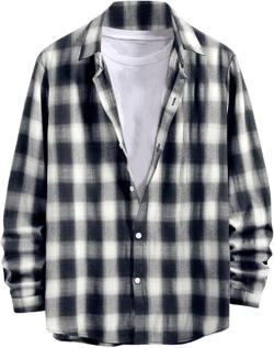 Burband Unisex Mens Womens Long Sleeve Flannel Shirts Casual Button Up Plaid Shirts Corduroy Oversized Boyfriend Jackets, 3-navy, XX-Large
