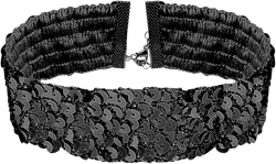 Black Choker Chunky Choker Necklace Boho Velvet Choker Necklace Velvet Collar Choker Prom Choker Costume Jewelry Accessories for Women and Girls (Black)