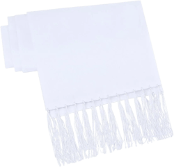 Men's Formal Satin Scarf White