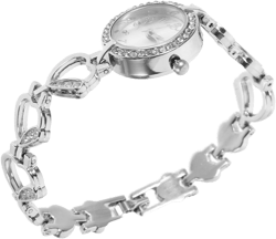 TENDYCOCO Silver Watch for Women Ladies Watches Women Watches Stainless Steel Watch Silver Watches Women Bracelets for Women Digital Watch Rhinestone Watch Small Miss Wrist Chain
