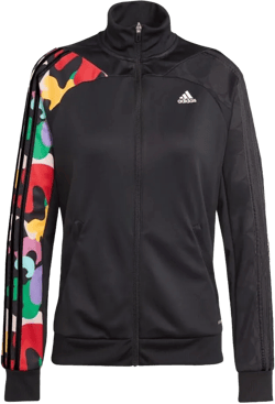 adidas Women's Rich Mnisi Pride Tiro Training Track Jacket X-Small Black/Better Scarlet/Vapour Pink