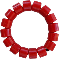 Igbo Red Necklace, Bracelet – Mbariket Handmade Nigerian Beaded Jewelry for Men & Women | Traditional African Wedding & Culture | Red, Off-White Classic Bracelet