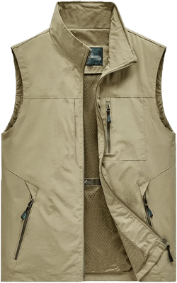 TANMKA Men's Vests Men's Jacket Sleeveless Vest Spring Summer Autumn Casual Travels Hiking Work Waistcoat : Clothing, Shoes & Jewelry