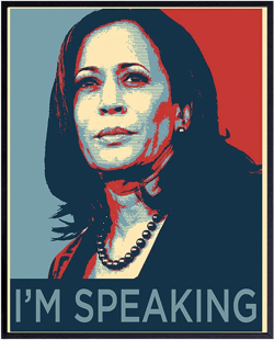 Kamala Harris Poster 8x10 - Inspirational Wall Art - Motivational Decor - Afro African American Women, Girls - Madam Vice President - Classroom Decor - Black Art - Feminist Wall Decor -Patriotic Gifts 8x10 Unframed