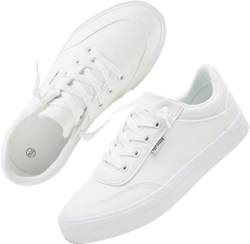 hash bubbie Unisex Slip on Sneakers Women's Canvas Sneakers Classic Non Slip Canvas Shoes Casual Tennis Shoes for Men 8.5 Women/6.5 Men White