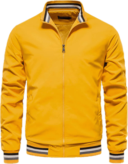 Casual Men's Quilted Bomber Jacket Outdoor Windproof Warm Baseball Jackets Windbreaker Full Zip Biker Coats XX-Large Yellow