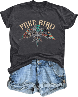 Vintage Rock Band T-Shirts Women: Retro Eagle Graphic Shirts Rock Concert Tee Music Lover Casual Short Sleeve Tops Small Dark Gray1
