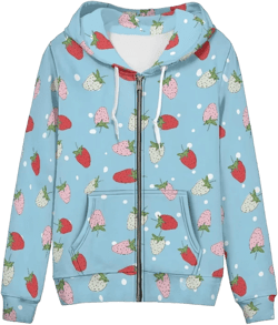 Hoodies for Women Zip-up Hoodies Sweatshirts Lightweight Jacket Fashion Loose Fit Hoodies Plus Size Casual Pullover X-Small Red Pink Strawberry